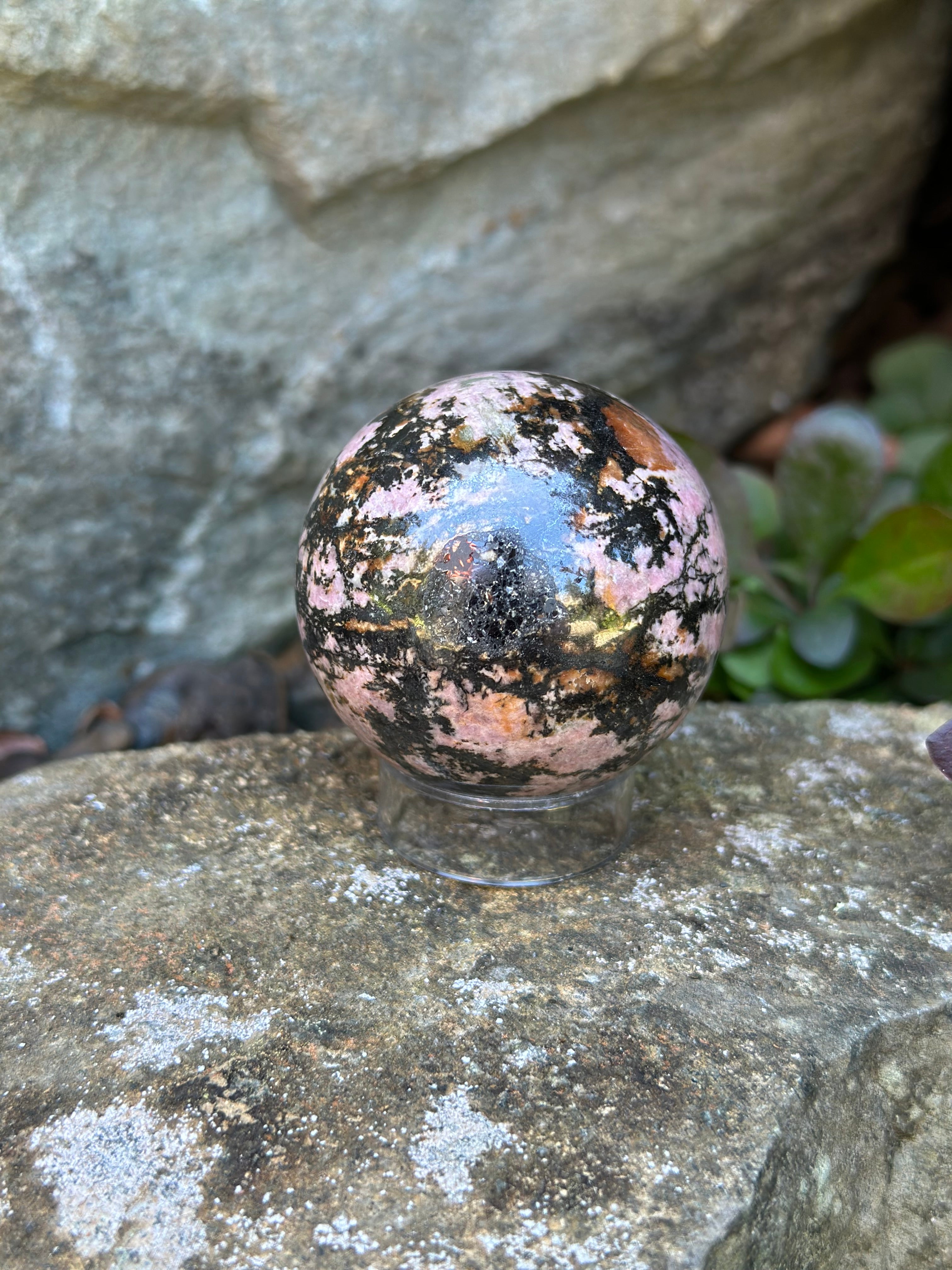 Rhodonite Sphere