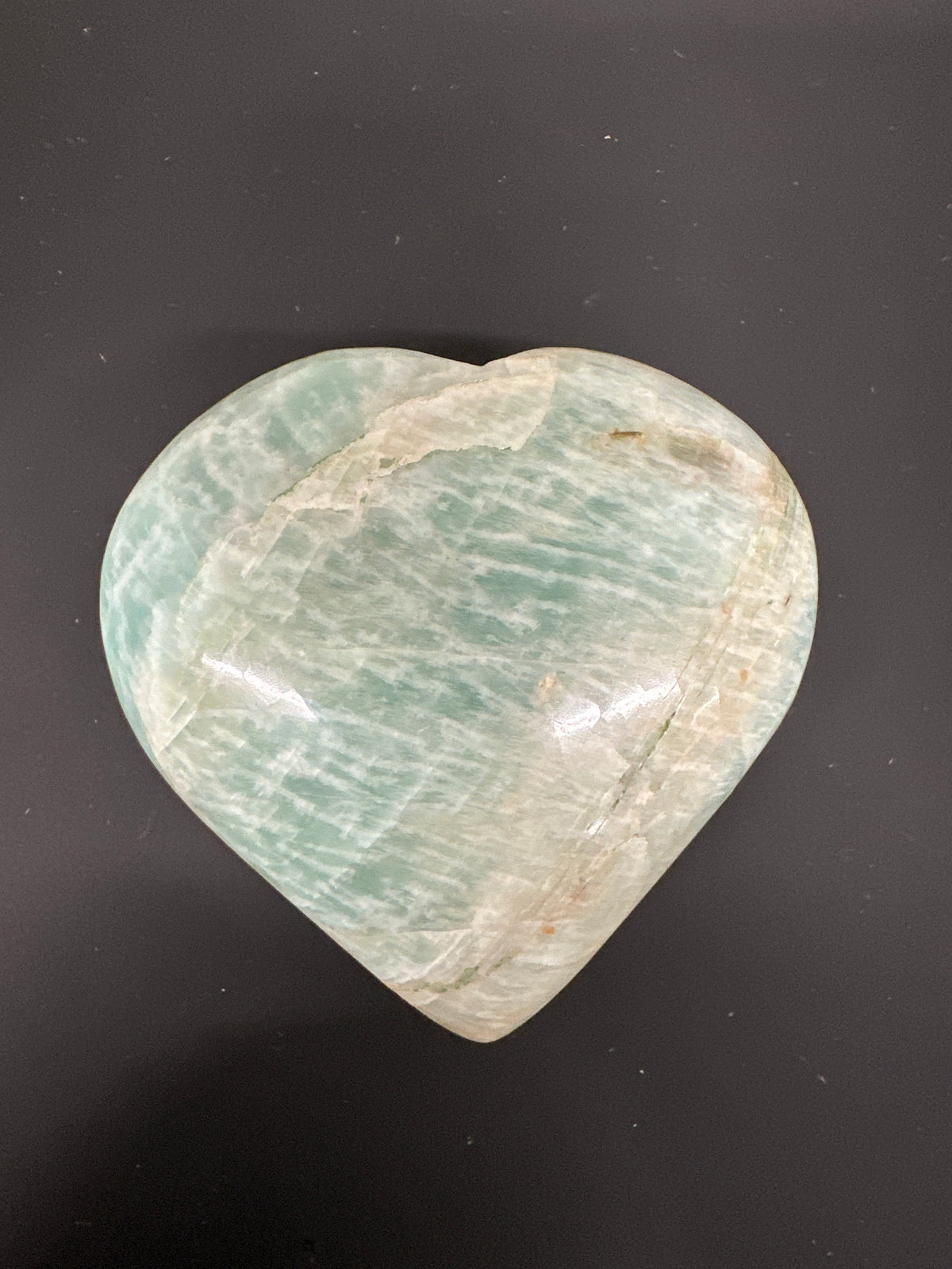 Serene Heart Amazonite Heart Palm