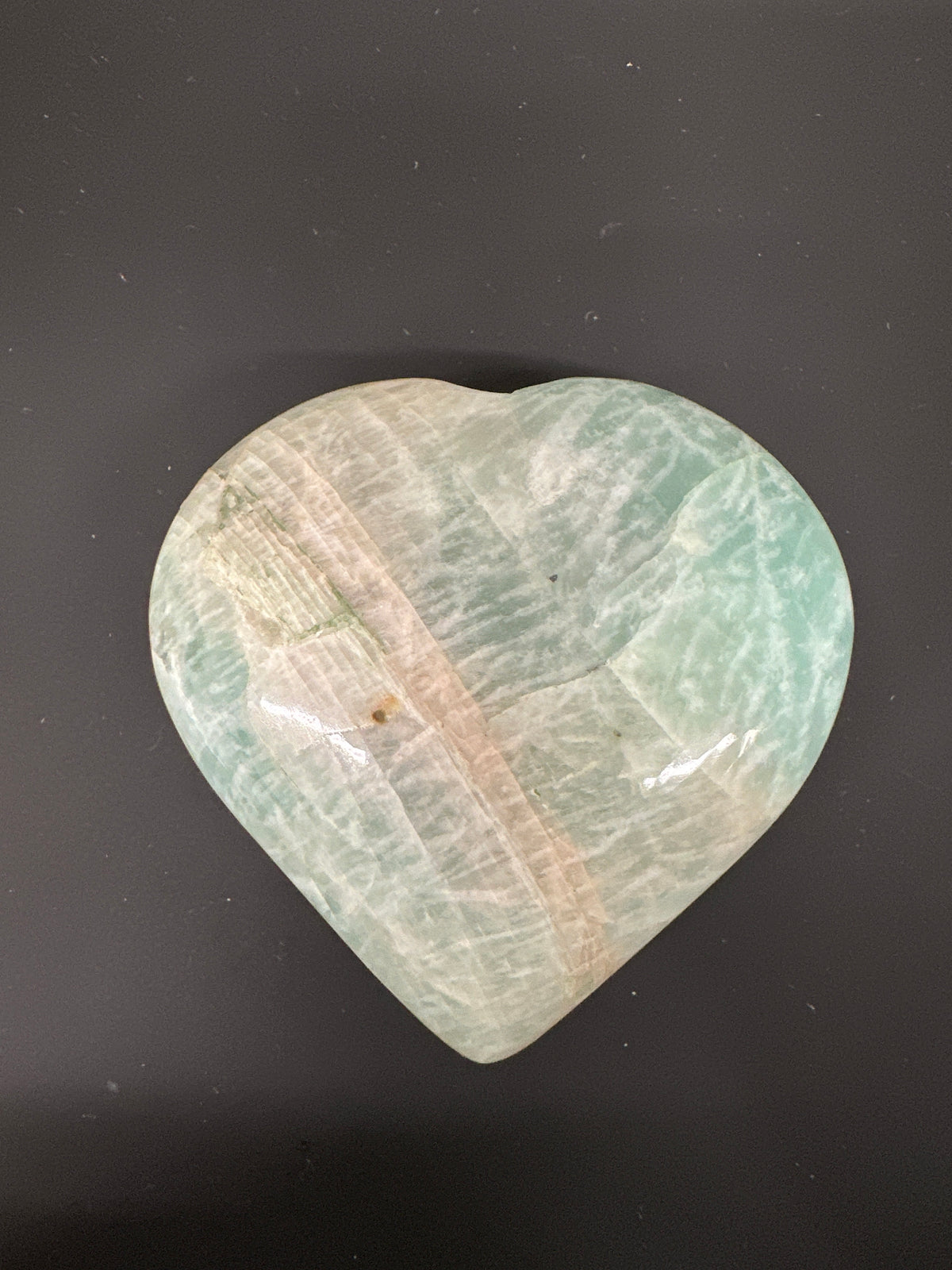 Serene Heart Amazonite Heart Palm