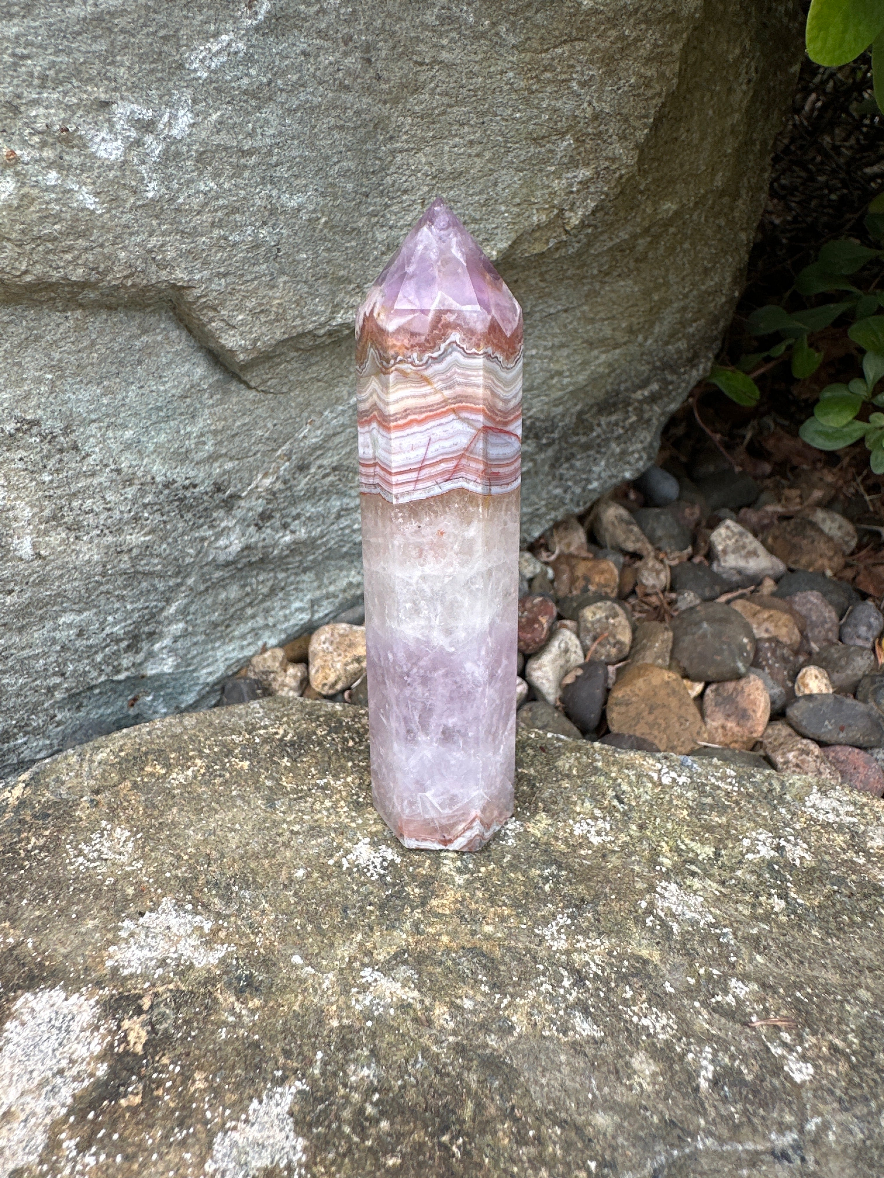 Amethyst Lace Agate Tower E