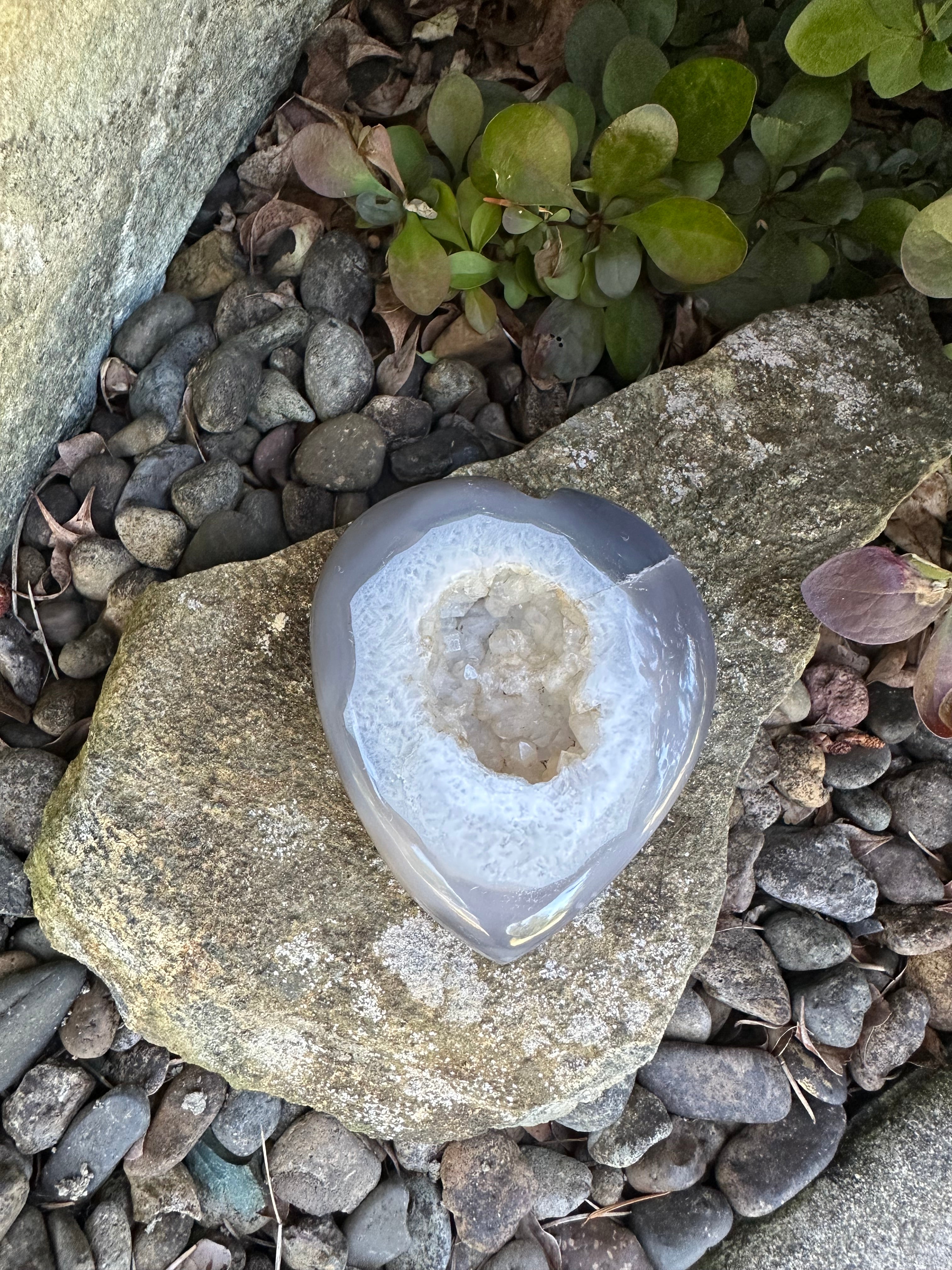Agate Geode Heart