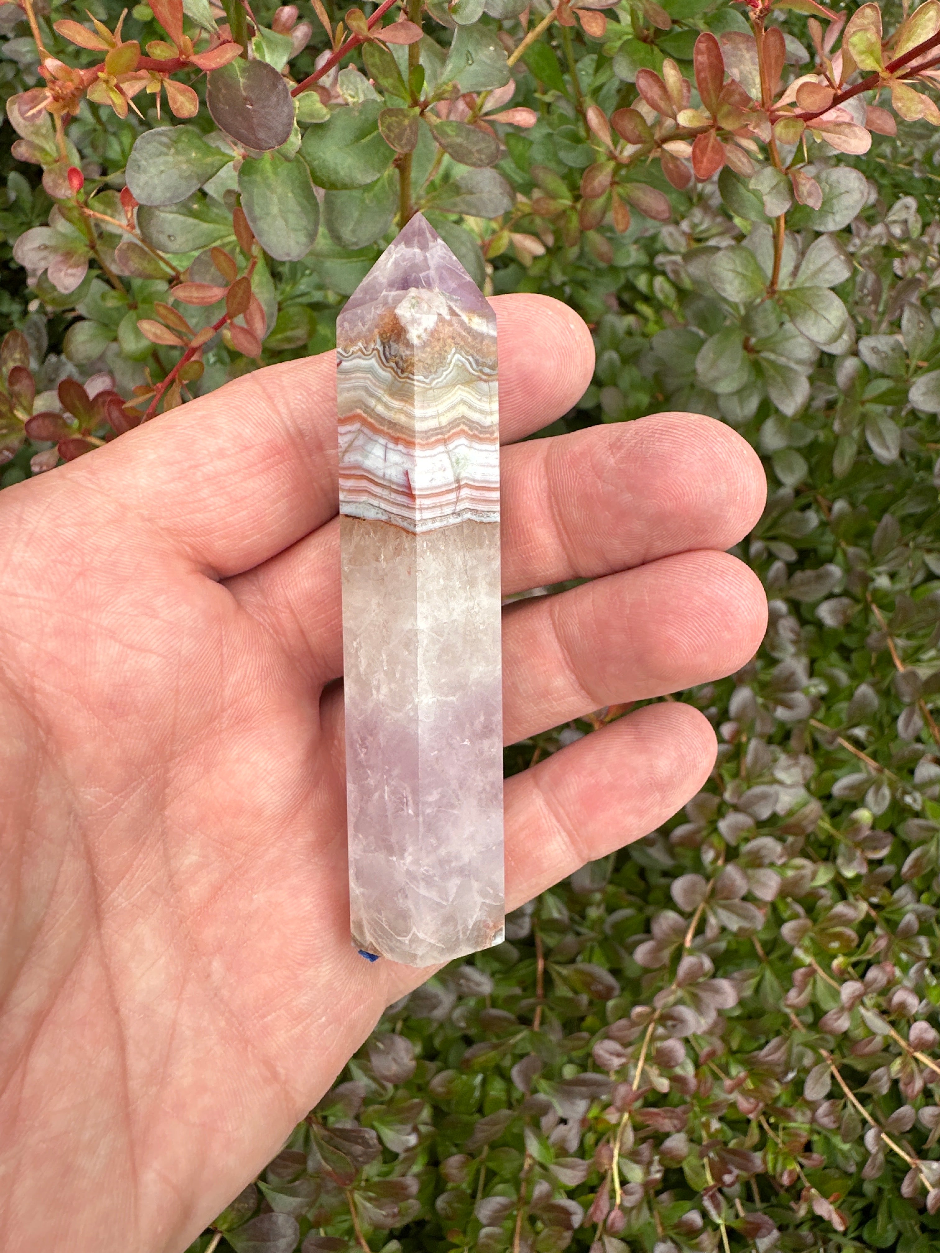 Amethyst Lace Agate Tower E