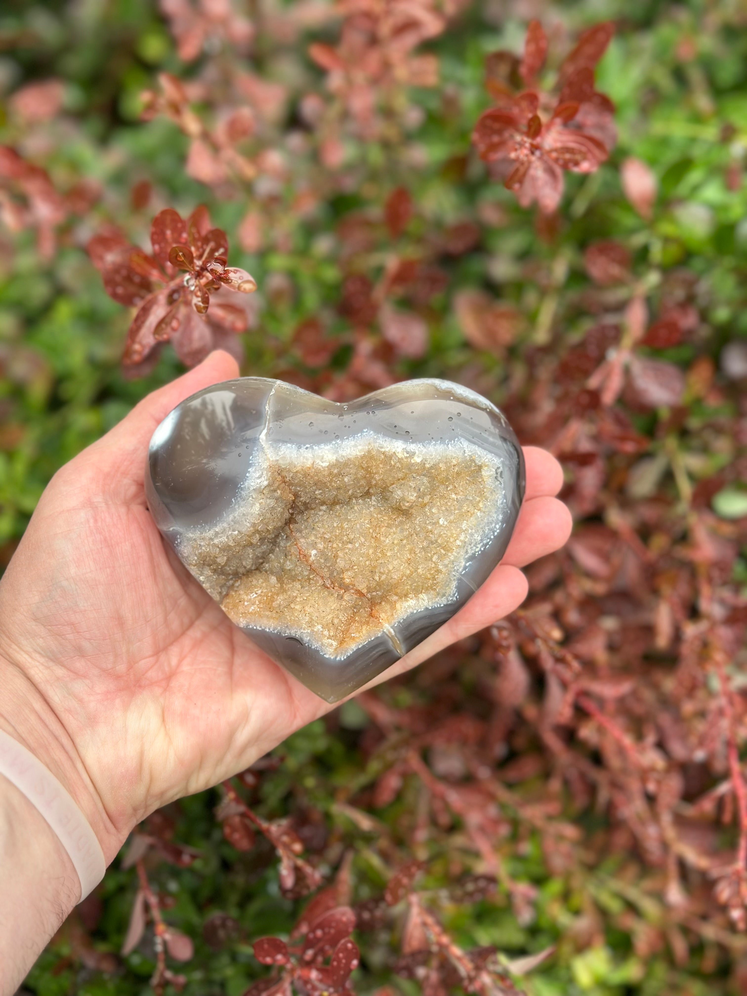 Agate Geode Heart