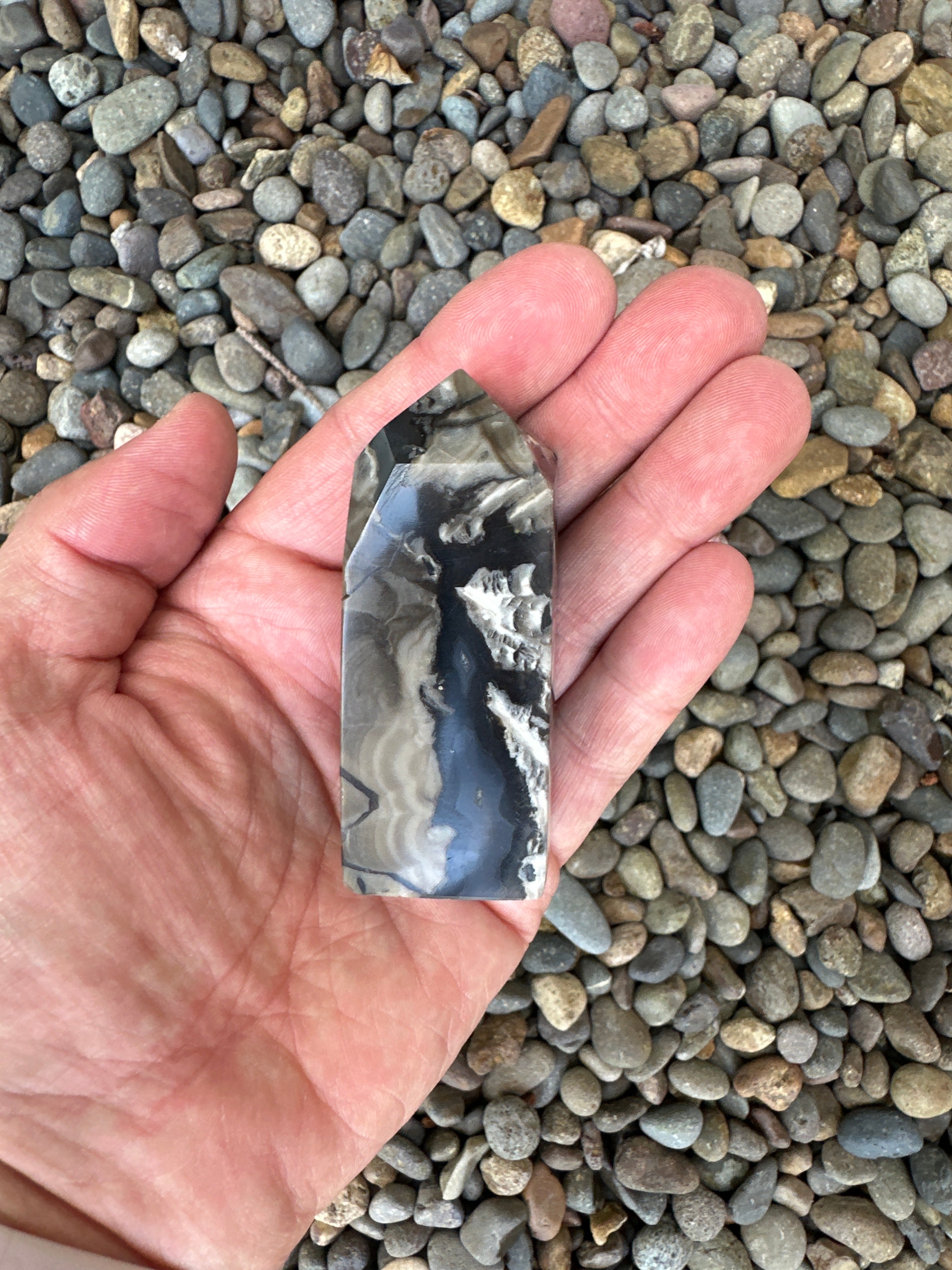 Volcano Agate Obelisk