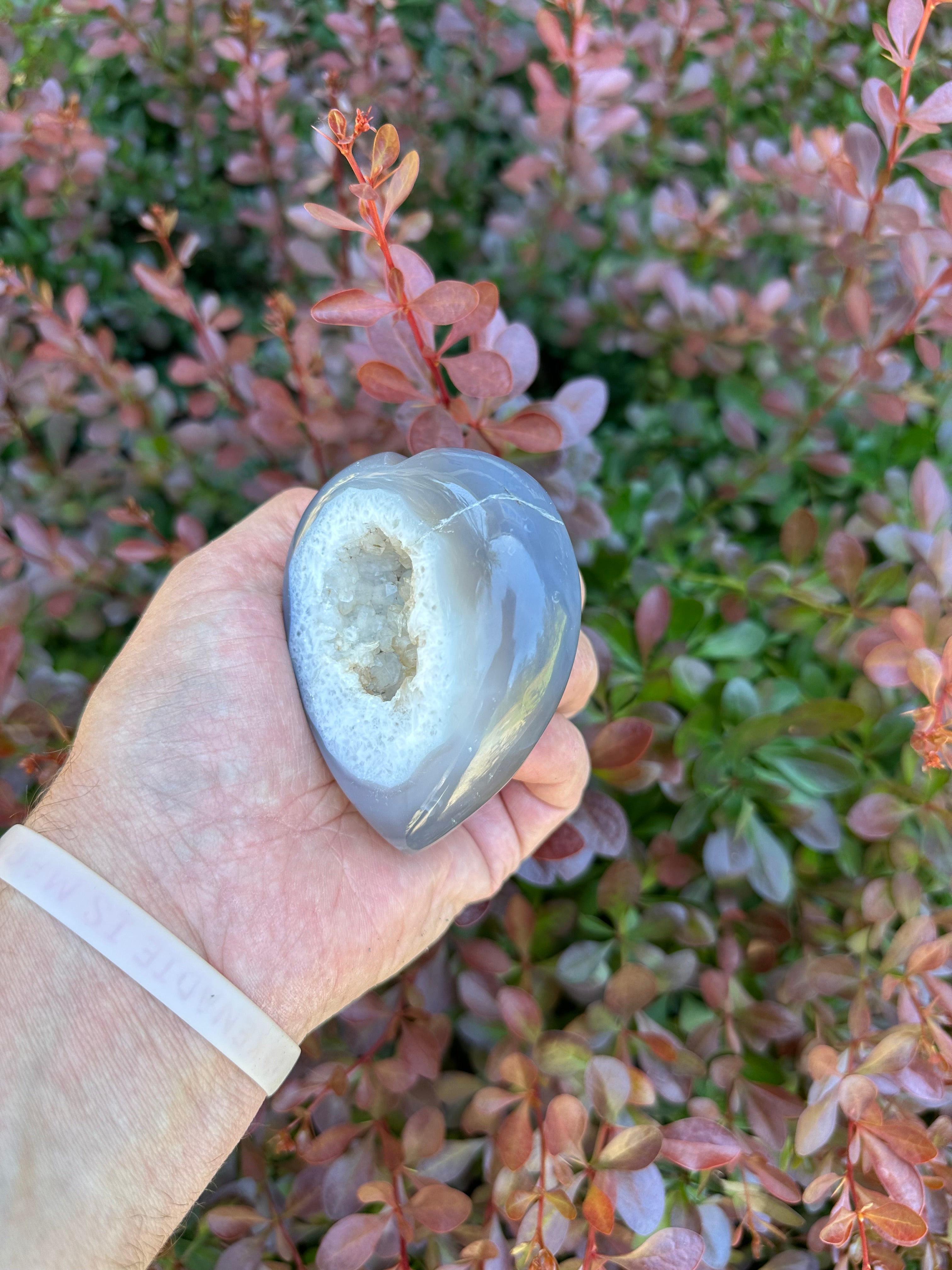 Agate Geode Heart