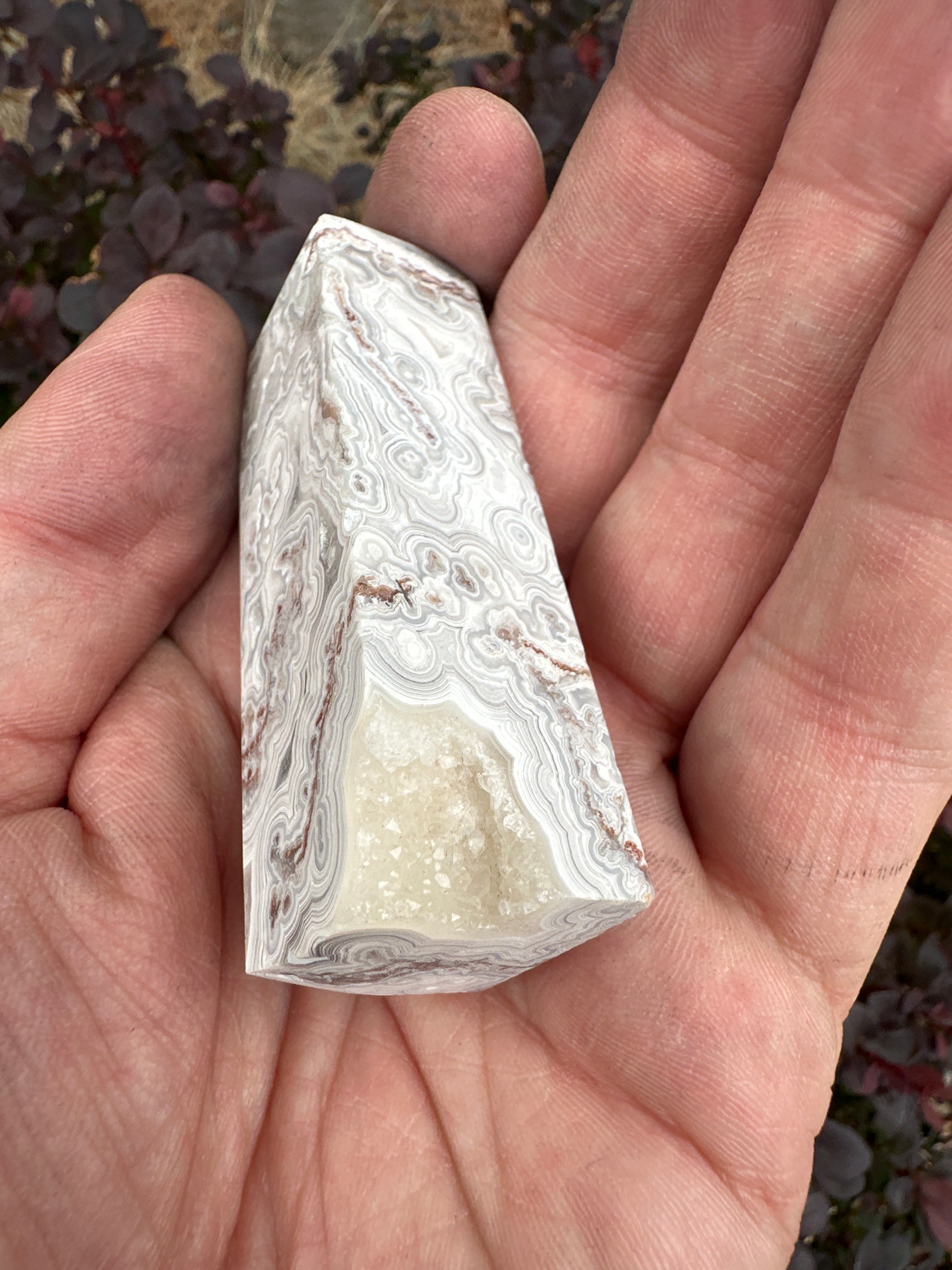 White Lace Agate Tower C