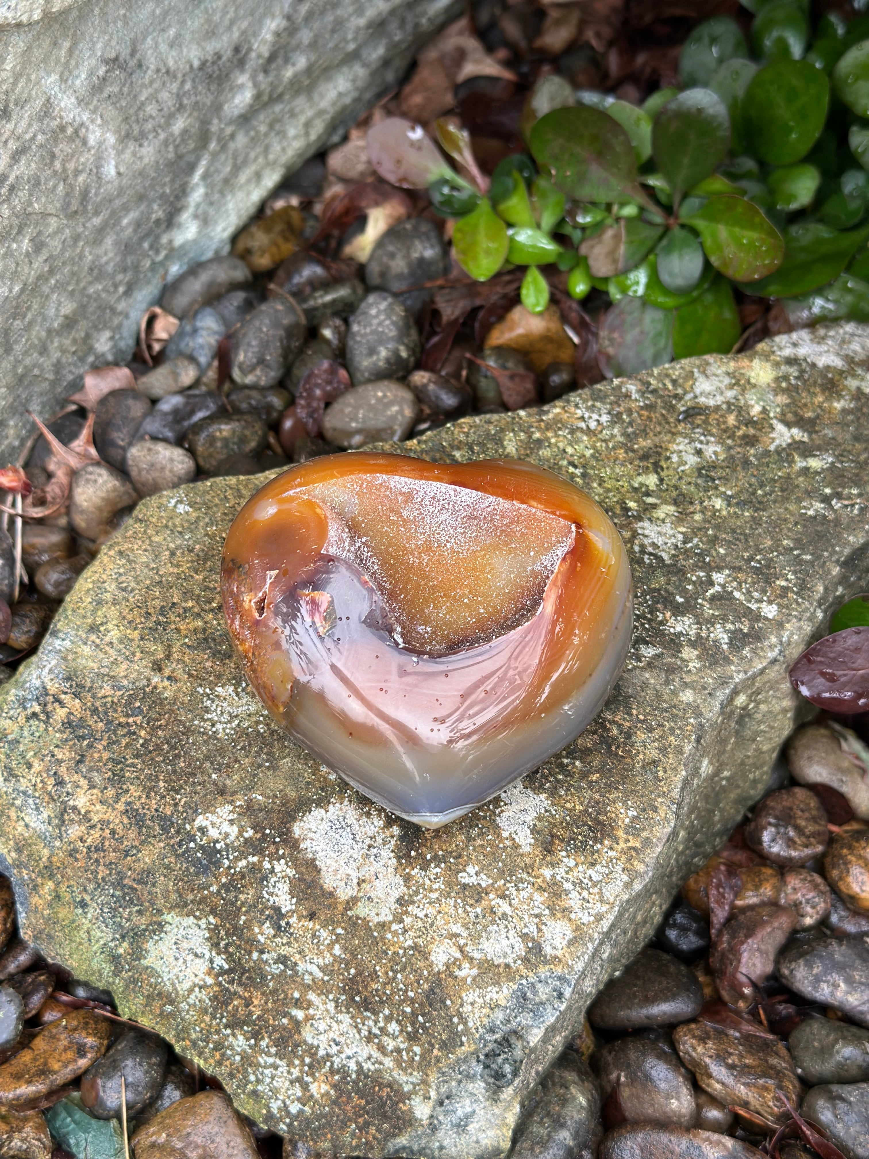 Agate Geode Heart