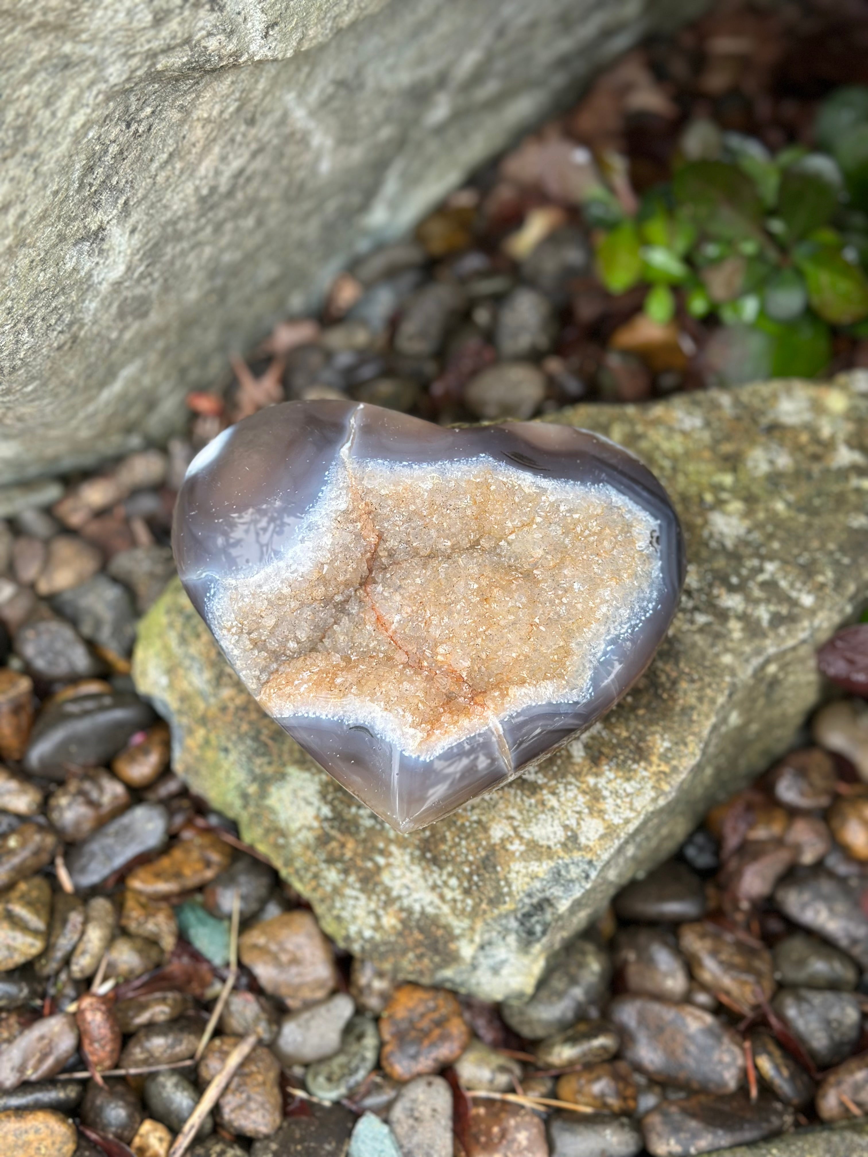 Agate Geode Heart