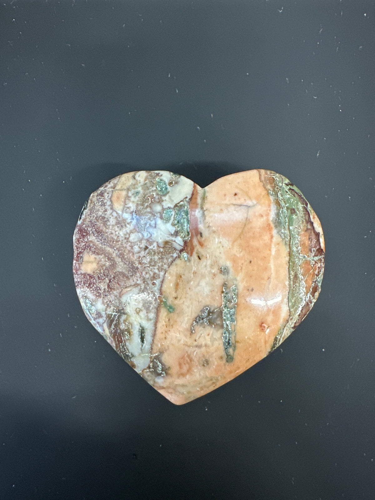 Peach Agate Heart Palm B