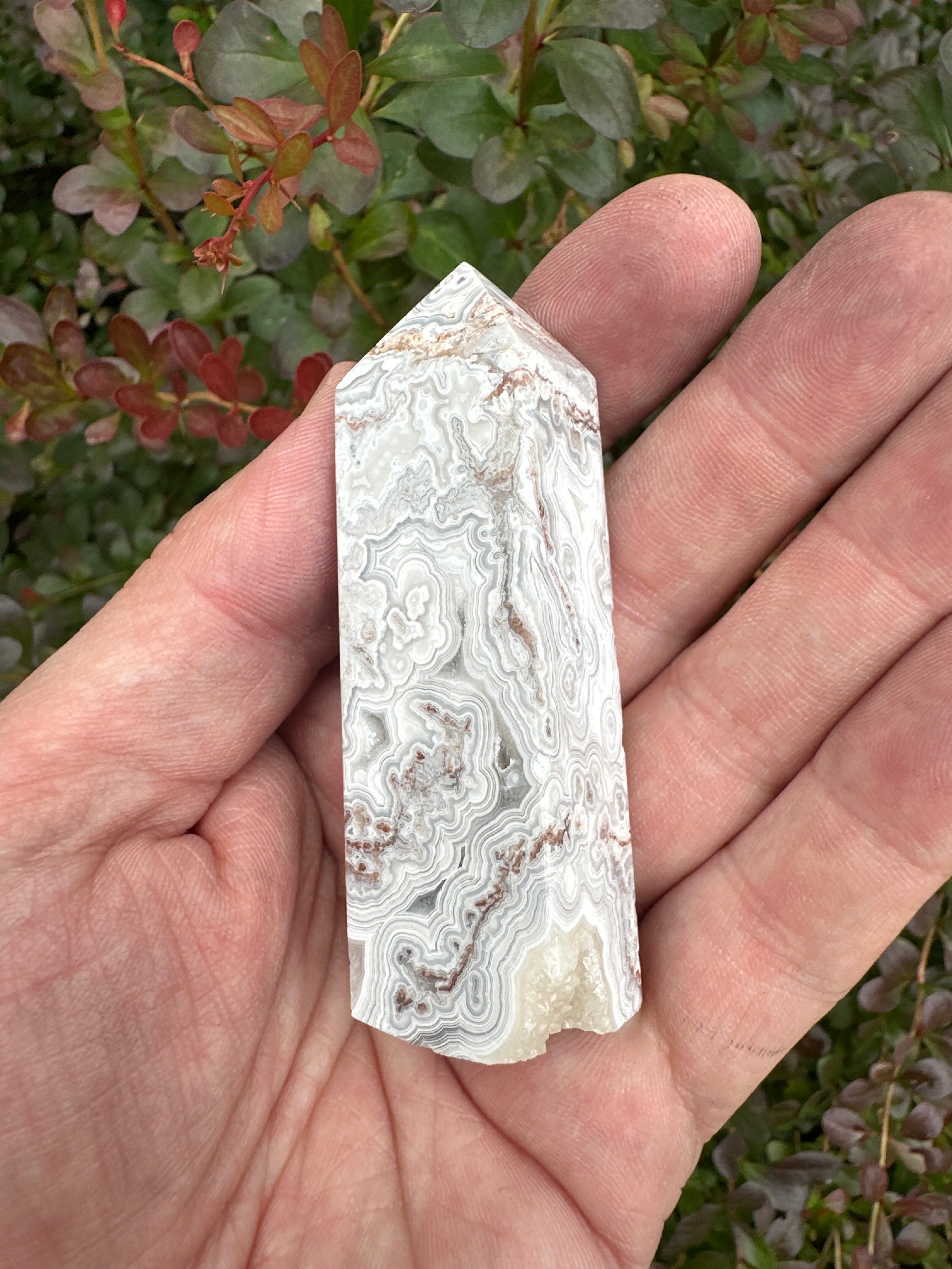 White Lace Agate Tower C