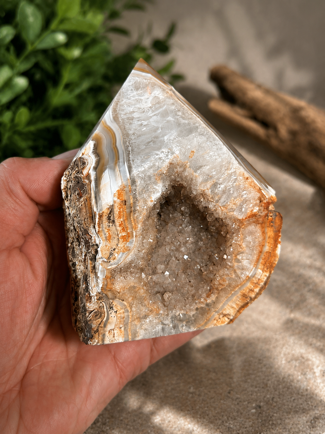 Druzy Agate Geode Polished Point