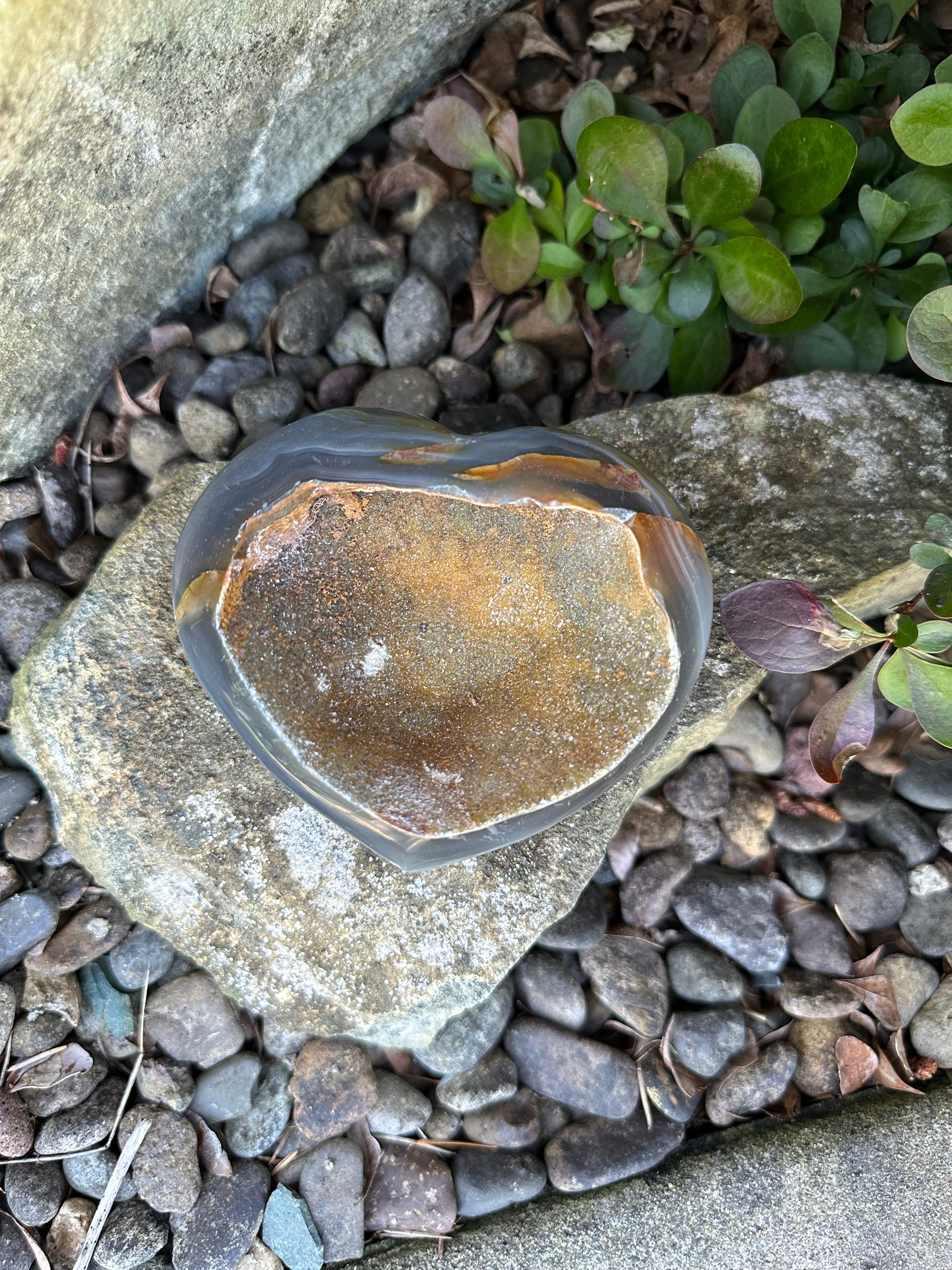 Agate Geode Heart