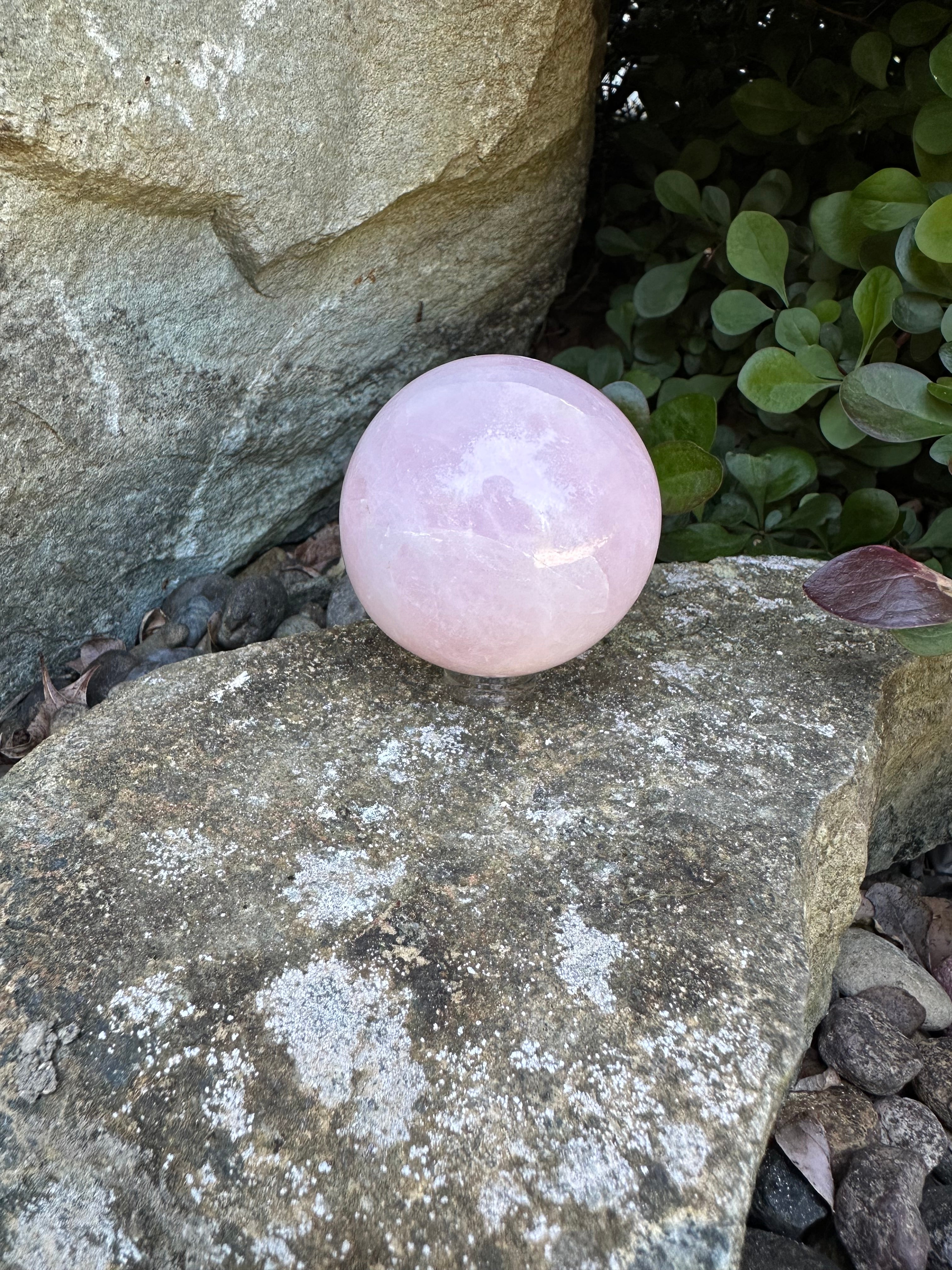 Hearts Whisper-Rose Quartz Sphere