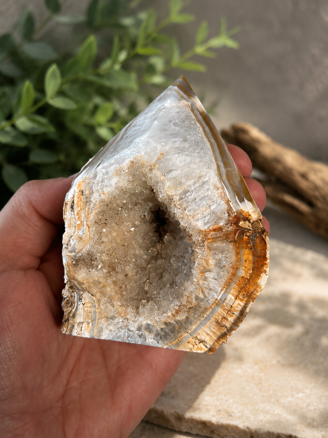 Druzy Agate Geode Polished Point